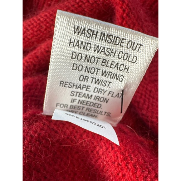 APT 9 Red Cardigan Sweater Women's Large Gem Buttons Angora Blend Cozy Casual - Picture 8 of 10